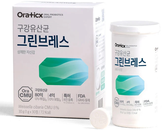 오라틱스 그린브레스 유산균, 30정, 1개 - 쿠팡