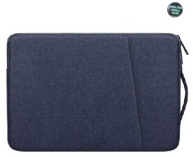 LG그램 맥북 파우치 + 포인트배지 세트 17인치 16인치 15인치 14인치 13인치 파우치 노트북 케이스 손잡이 삼성 맥북프로 맥북에어 엘지그램, 네이비(A타입), 1개