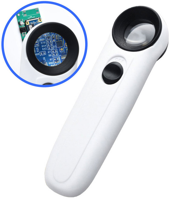 유저핏 초강력 40배율 LED 휴대용 돋보기, 1개