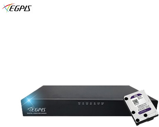 이지피스 고화질 500만 화소WQHDVR 5016H 265 16채널 녹화기+2TB HDD