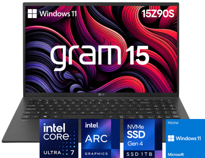 LG 그램 갤럭시북프로 14인치 15인치 16인치 17인치 11세대 13세대 인텔 i7 Win11 RAM 16GB NVMe 512GB 노트북, WIN11 Home, 블랙, 1TB, 15인치터치