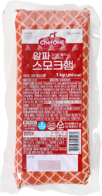 쉐프원 알파 스모크햄, 40개, 1kg