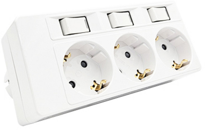 써보니 개별 스위치 3구 멀티탭 T-2310, 단품, 1개