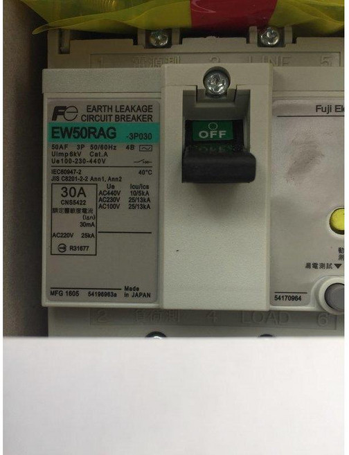 Fuji Electric 富士 漏電斷路器 EW50RAG 3P, 1個, 20A