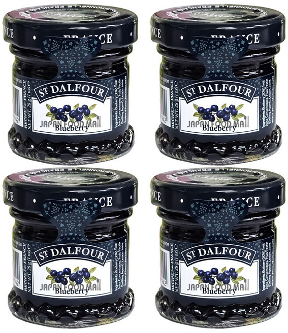 샹달프 블루베리잼 미니, 28g, 4개