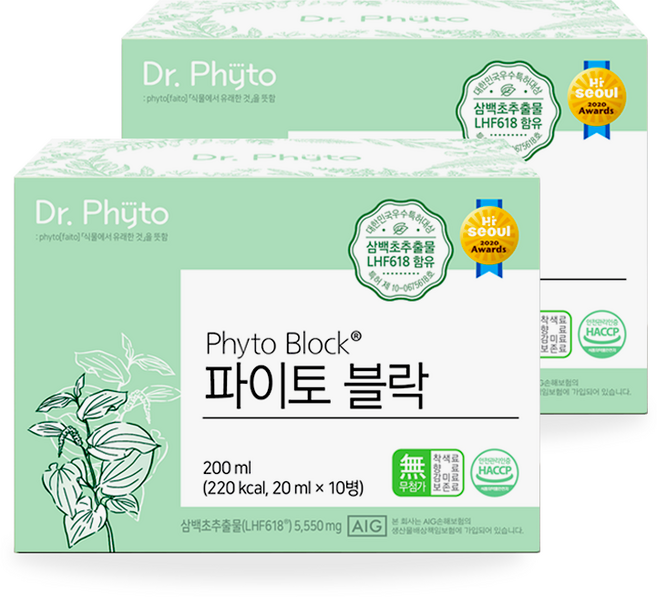 [Dr. Phyto] 닥터파이토 파이토블락 2박스, 20ml, 20개
