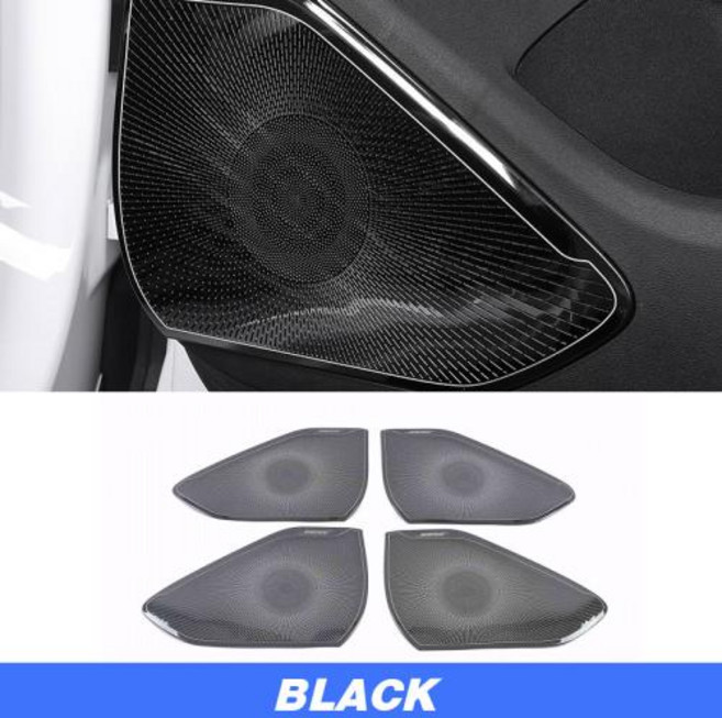 Vtear 자동차 내부 스피커 커버 트림 부품 도어 액세서리 Geely Monjaro Kx11 Manjaro 2024 용 제품, 8)Four door Black