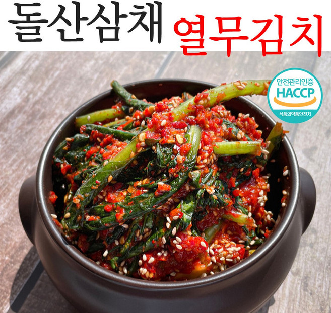 전라도 돌산 갓김치 고들빼기 배추 열무 총각 김치 특별한 삼채김치, 2kg, 1개, 삼채열무김치