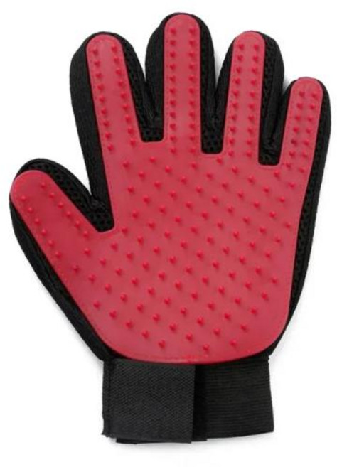 고양이스크레쳐 실리콘 반려동물 그루밍 장갑 고양이 헤어 브러시 및 빗 개 목욕 청소 제모 동물 용품, 5) left red, 없음