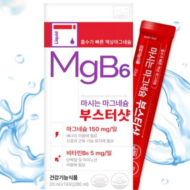 마시는 마그네슘 액상 부스터샷 비타민B6 신경 근육기능 망고맛 14포, 1박스, 14회분 - 쿠팡