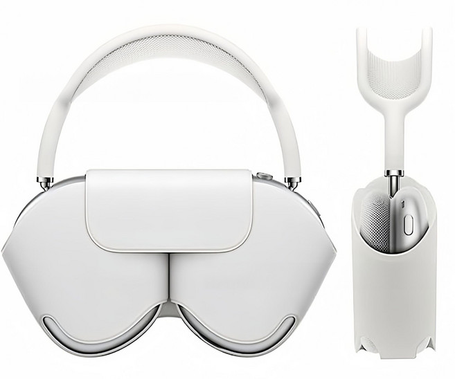 치퍼샵 에어팟맥스 호환 스마트 케이스 파우치 소프트 커버, 화이트