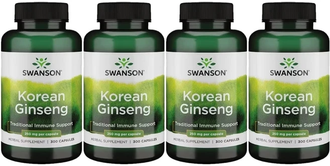 스완슨 한국 인삼 250mg, 300정, 4팩, 300정 - 쿠팡