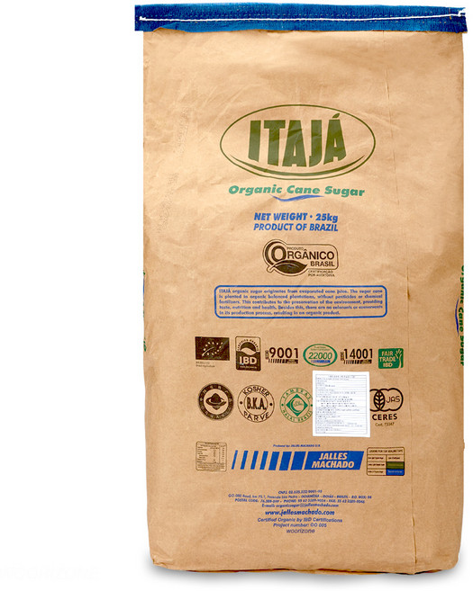 이타자 유기농 밝은설탕 25kg x1포/ 비정제 유기농원당, 이타자 유기농설탕 (밝은설탕), 1개