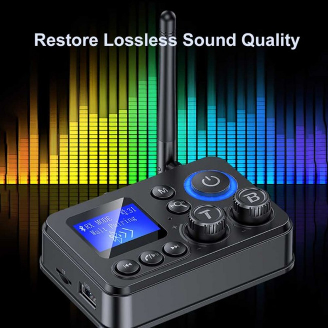 블루투스 5.4 오디오 송수신기 3.5mm AUX RCA 광 동축 스테레오 무선 어댑터 변환기 (스피커 TV PC 자동, 01 CHINA, 01 BT5.4, 1