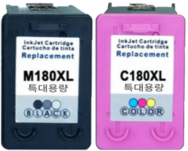 삼성 M180 C180 M180XL SL-J1660 SL-J1663 SL-J1665 비정품잉크, 1개, INK-C180XL 대용량 컬러 잉크카트리지