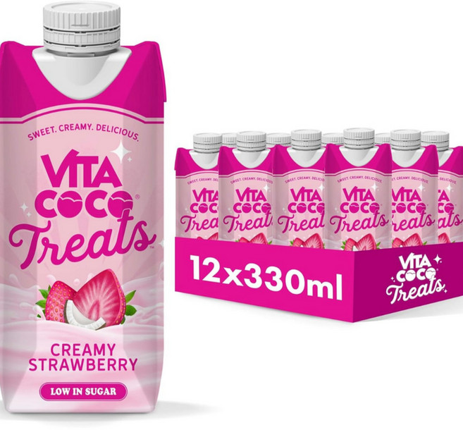 Vita Coco 비타코코 트리츠 크리미 스트로베리 비건 음료 330ml 12개