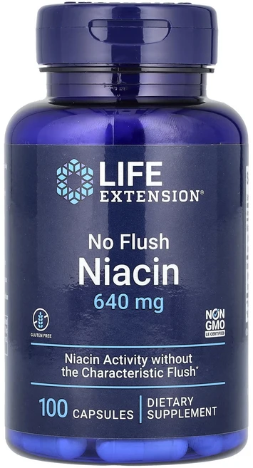 Life Extension 안면홍조 없는 니아신 640mg 캡슐 100정, LifeExtension안면홍조없는니아신640mg캡슐1, 1개 - 쿠팡