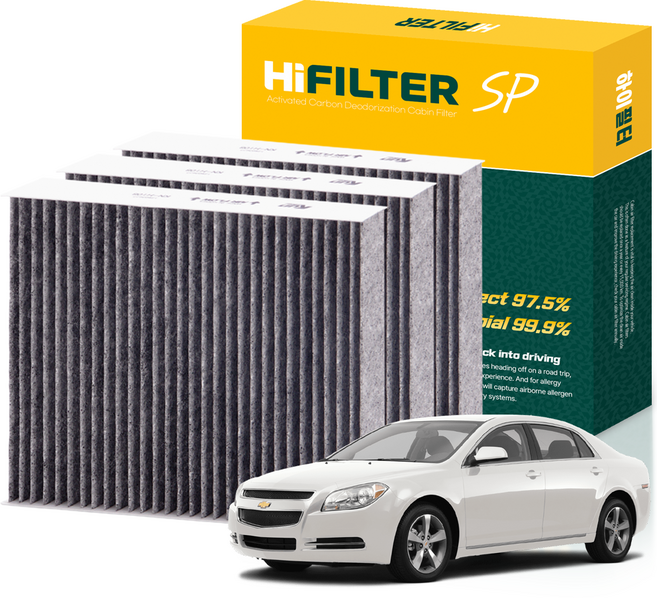 하이필터 쉐보레 말리부 활성탄 자동차 에어컨필터, 3개, 말리부 (8세대 V300) HI-H008