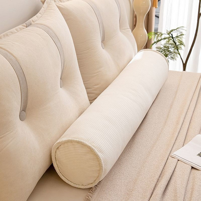 가남 롱쿠션 대형 부드러운 극세사 바디필로우 분리 세탁 롱 쿠션, 흰색