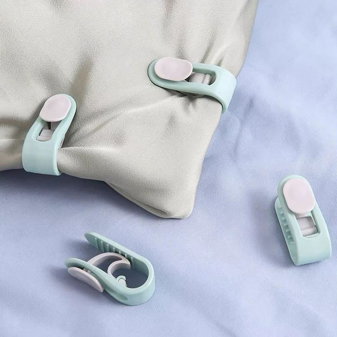 10p/20p 1초 시트 고정 클립 이불 밀림방지 매트리스 커버 집게 패드 홀더, 20개, 그린
