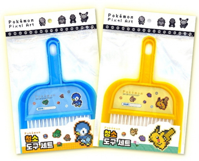 포켓몬 픽셀아트 청소 도구세트 1개랜덤 미니 빗자루 쓰레받기, 랜덤발송, 1개