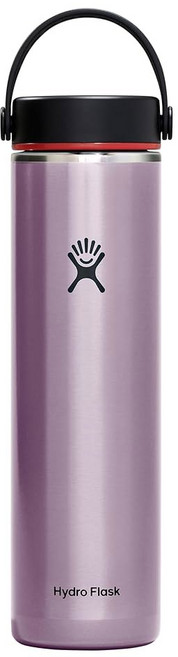 하이드로 플라스크 24온스 경량 트레일 시리즈 와이드 플렉스 캡 서펜타인 - 하이킹 물병, 24 Oz, Obsidian, 1개