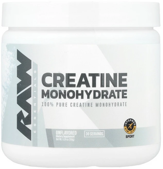 로 뉴트리션 Raw Nutrition 필수 영양소 크레아틴 일수화물 무맛 150g5.29oz125123원산지:기타, 149 g, 150g, 1개 - 쿠팡