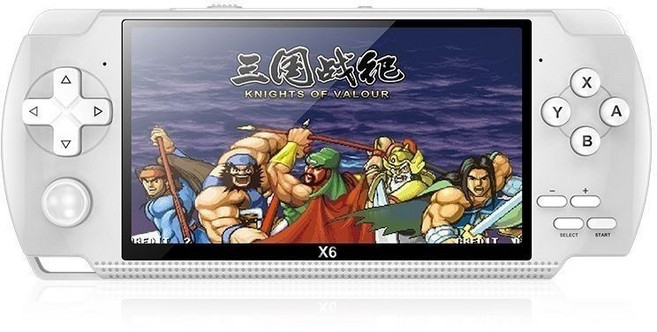 X6 掌上型遊戲機 復古懷舊電玩 支援多媒體影音播放, 熱銷款-X6【韆款遊戲】白色
