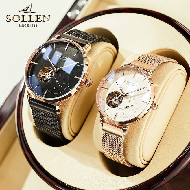 SOLLEN 自動機械錶 SL305X 經典設計 自動機芯 透明錶背