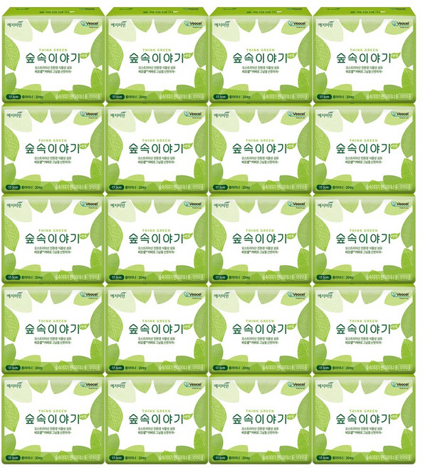 예지미인 숲속이야기 비오셀 롱 팬티라이너, 20개입, 20세트