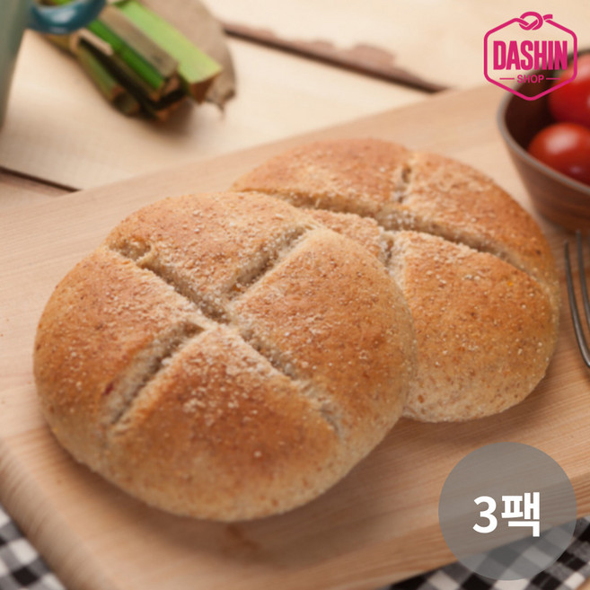 [주문 후 제빵] 통밀당 천연발효 통밀코코넛빵 130g(2개입) / 아르토스베이커리 비건빵, 3개, 130g