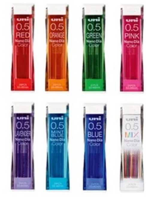 uni三菱 Nano Dia彩色鉛筆芯 U05202NDC 0.5mm自動鉛筆筆芯, 1個, 紅色 #15