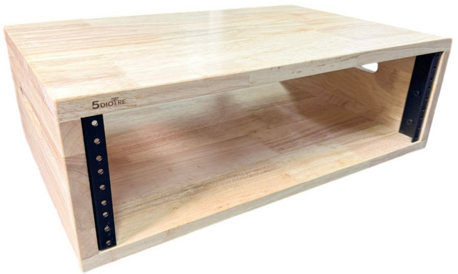 오디오트레 3U 원목 랙케이스 믹스 멀바우 고무나무 우드 오디오랙 이펙터 아웃보드 국내제작