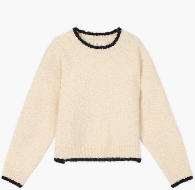 일로딜로 * 모던 배색 부클 풀오버 IDKA24T51_괴정점