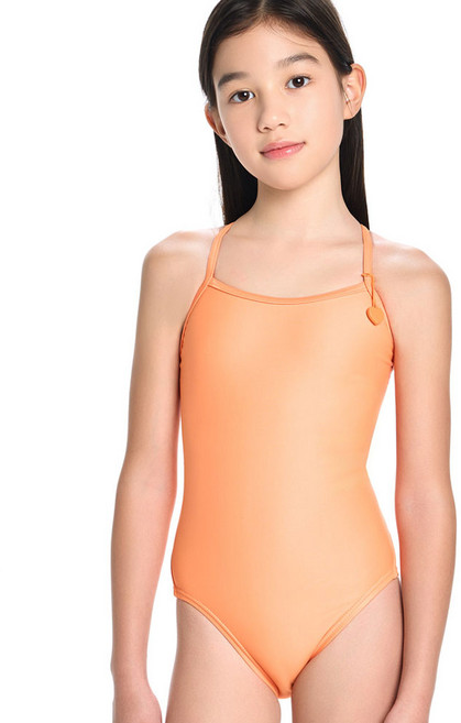 후그 여아수영복 퍼니베리 엠보스 리본크로스 수영복 모음 X-back