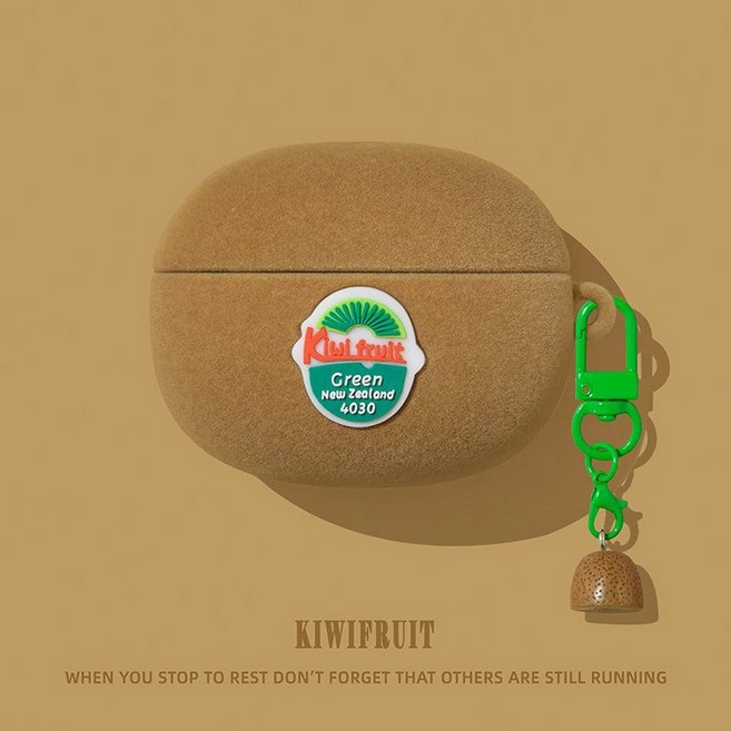 레드미 버즈6 프로 케이스 키위 키링 실리콘 커버, Xiaomi Buds 5, 2 키위+펜던트 실리콘 후크