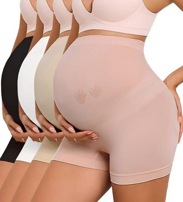 Y25D Maternity Shapewear for Under Dresses Seamless Pregnancy Shorts Over The Bump Maternity Under