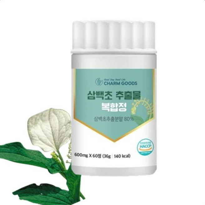 삼백초 추출물 복합정 플라보노이드 콜레스테롤 면역력 항염 피부건강, 1개, 60정