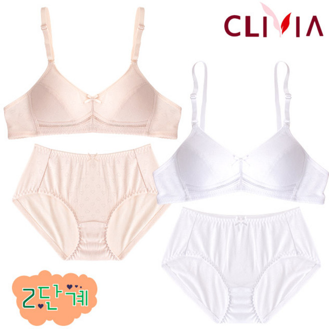 CL 쥬니어 성장기2단계 여아동 노와이어 브라팬티 6056-6320