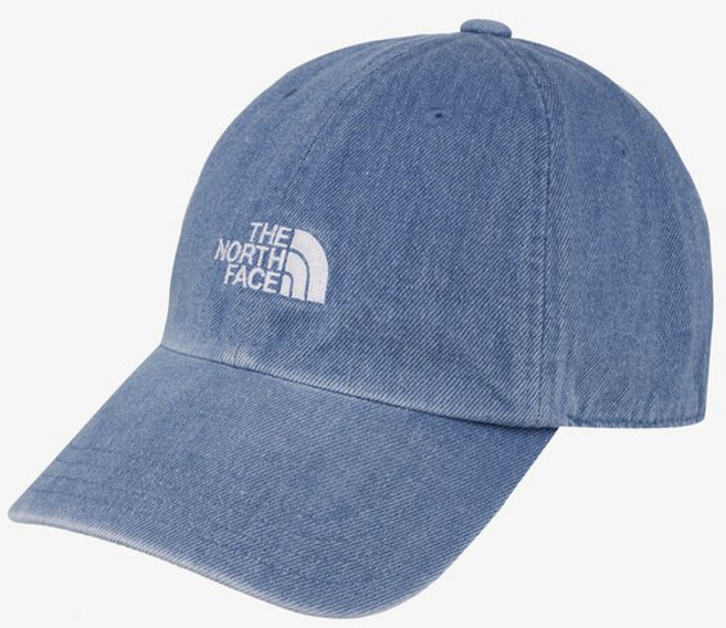 노스페이스 일상 여행 운동 등산 모자 CR01N 화이트라벨 로고 볼캡데님BLUE 편한, ONE, BLUE