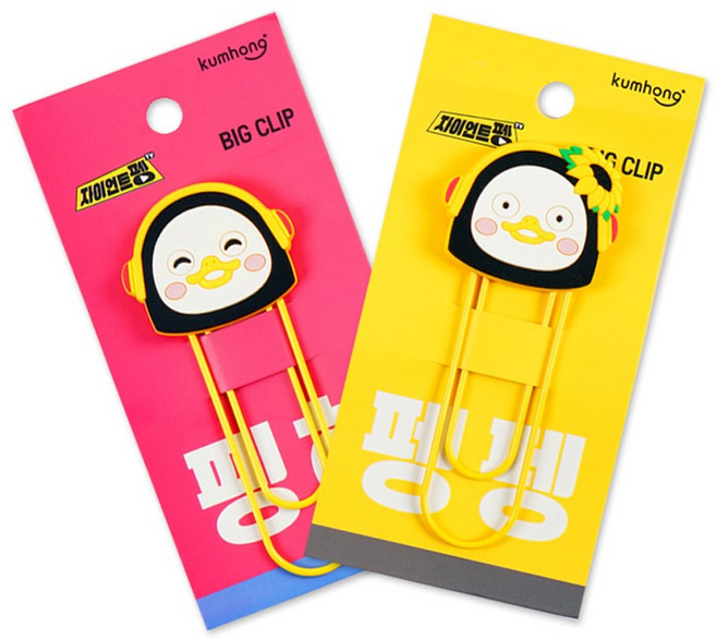 펭수 빅클립 북마크 클립L 클립, 1개, 핑크