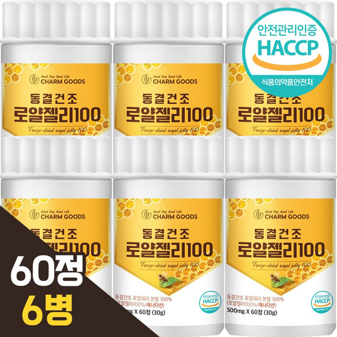 동건결조 로얄젤리 로얄제리 100% 정, 6개, 60정