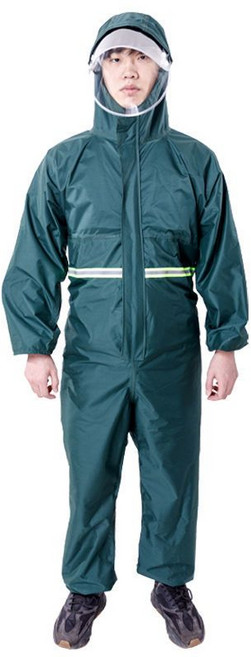 농약방제복 전신 살포 일체형 남녀공용 후드 작업복 방진복 보호, 2. A-옐로우 × 1개