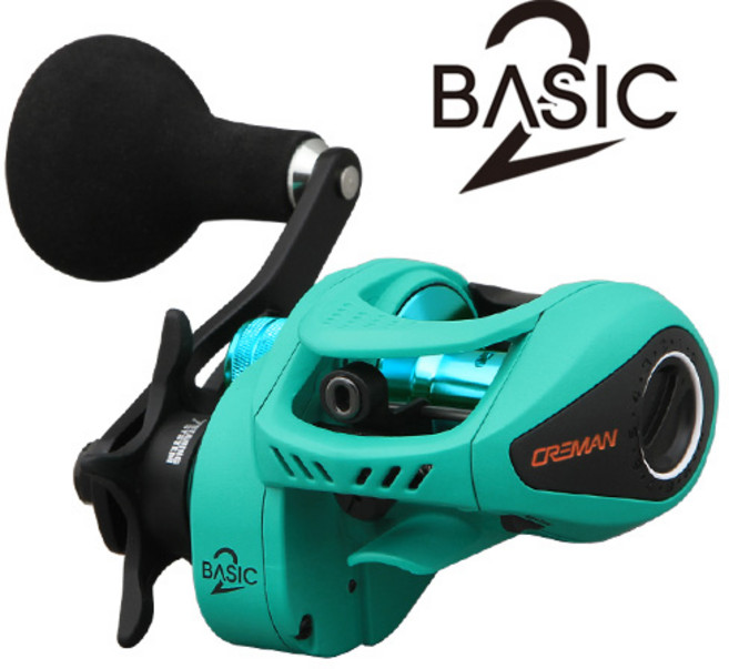 [피싱락] 크레만 베이직 B2 베이트릴 쭈꾸미 갑오징어 참돔릴 드랙력 9kg, 5.6:1 좌핸들, 5.6:1