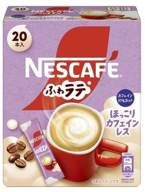 네스카페 폭신 라떼 스틱 따뜻한 디카페인, 1개, 6.6g, 20개입