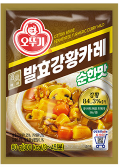 오뚜기 백세 발효 강황 카레 순한맛, 80g, 19개