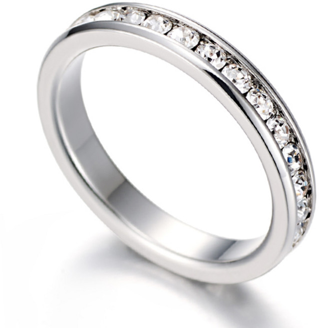 엘르 14K GOLD PLATED 스와로브스키 스톤 이터너티 링 반지 ELBRWR139
