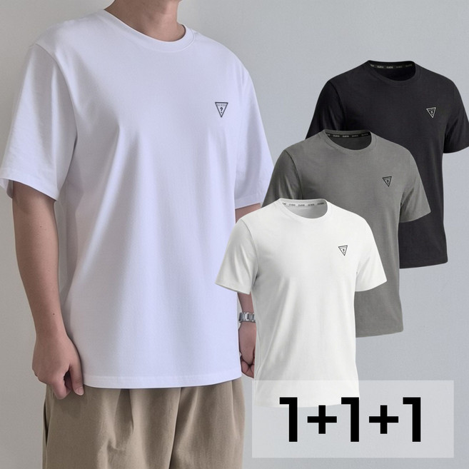 GUESS 게스 반팔 티셔츠 3매 - 남녀공용