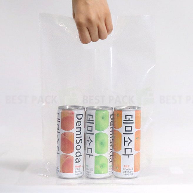 베스트팩 PE투명 링 비닐쇼핑백(100매) 25호_15*25cm 손잡이 포장비닐봉투