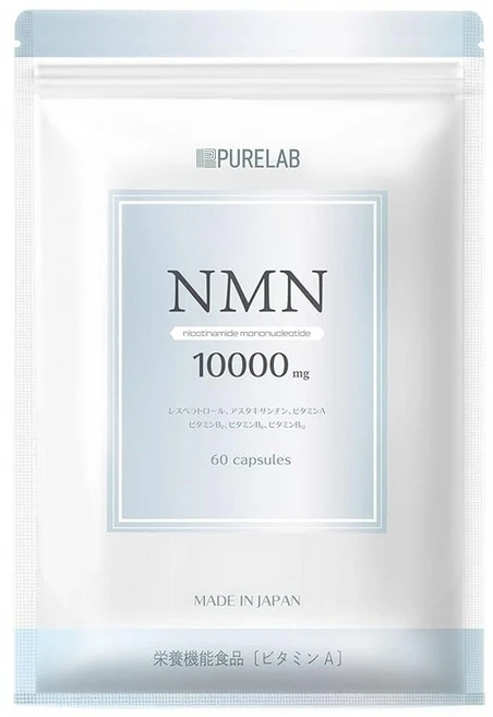 PURELAB NMN 보충제 10 000mg 고순도 99% 이상 장까지 도달하는 내산성 캡슐 채택 국내 GMP 인증 공장 제조 (영양기능식품 비타민A) 레스베라트롤 함유, 1개, 60정 - 쿠팡